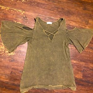 Open shoulder blouse